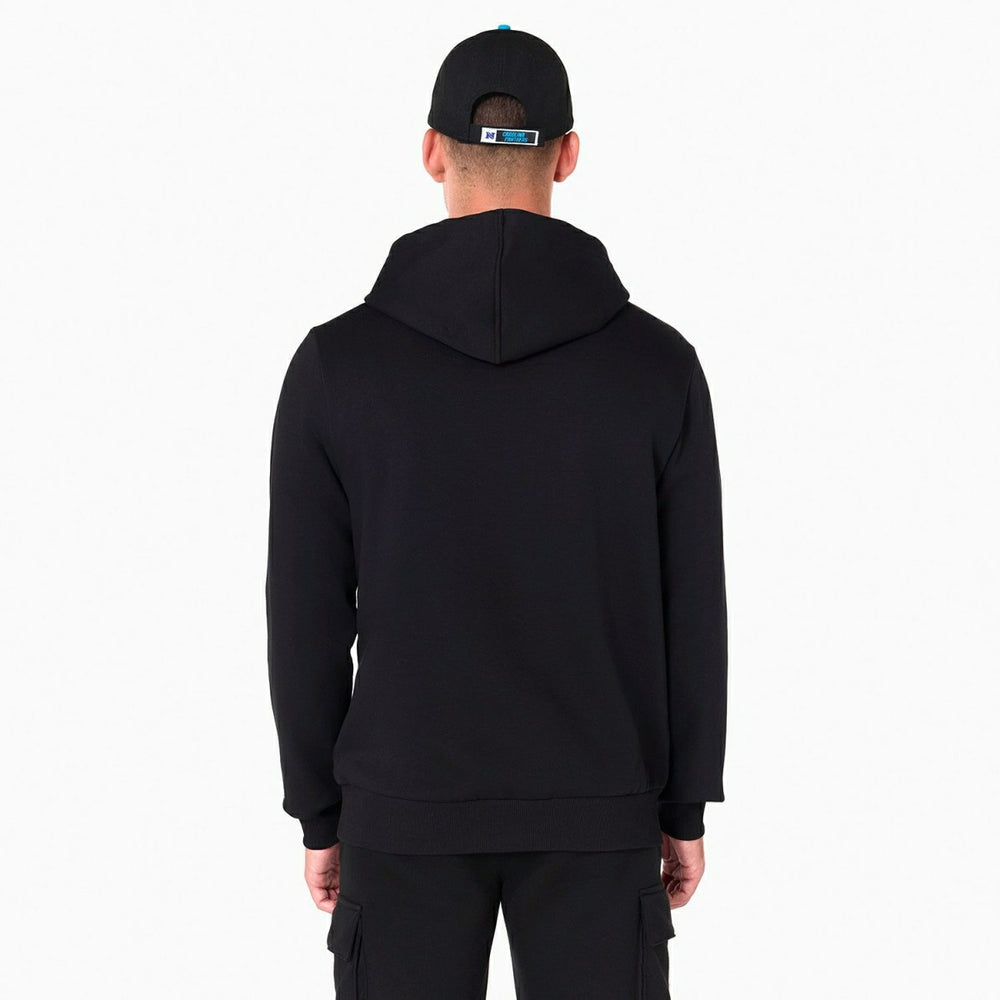 Carolina Panthers Logo Hoodie NFL Sweatshirt Black Lifestyle