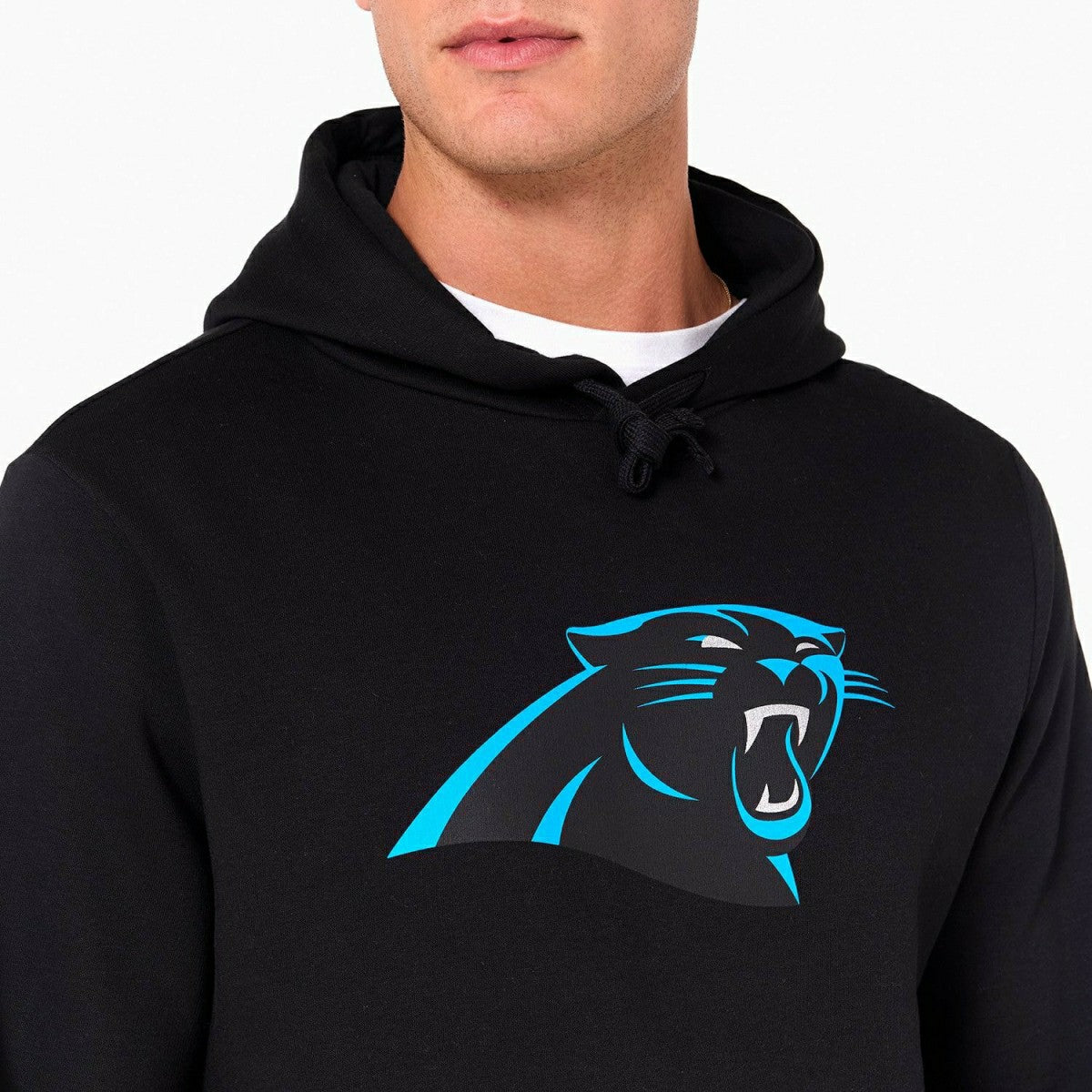 Carolina Panthers Logo Hoodie NFL Sweatshirt Black Lifestyle
