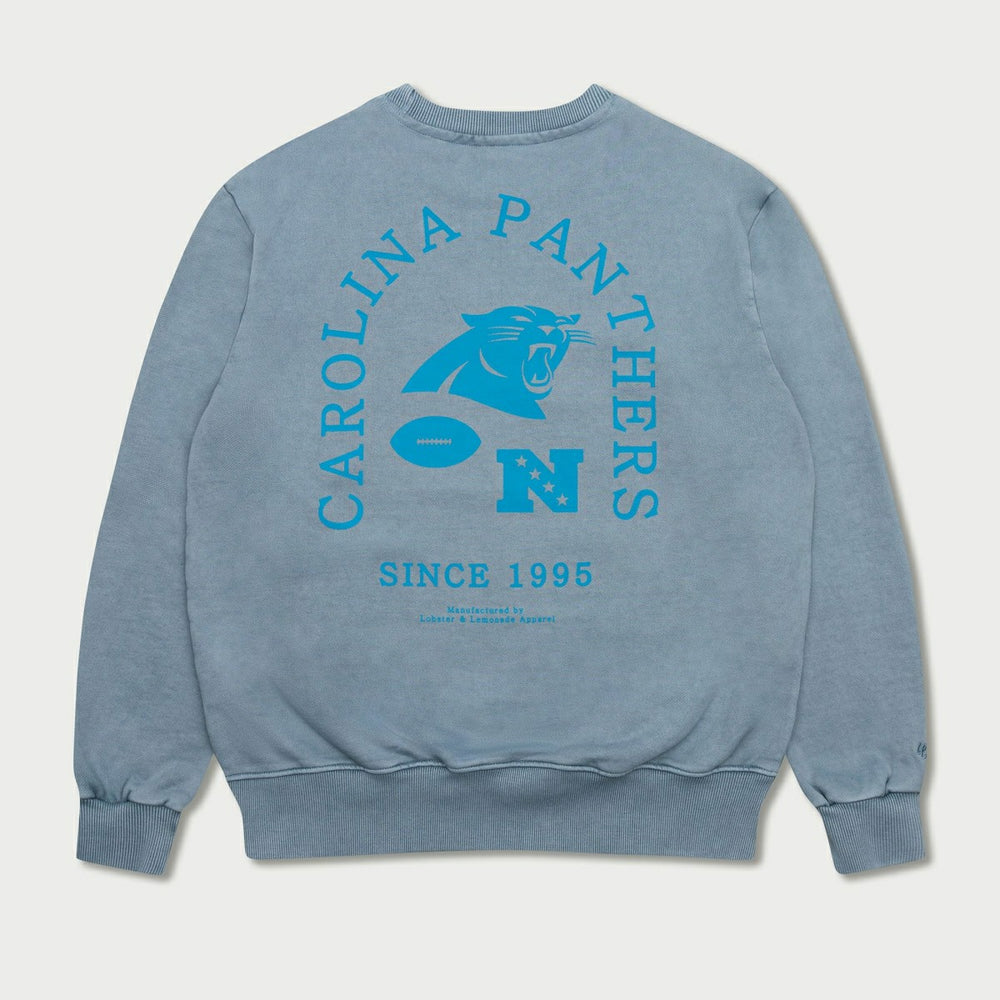Carolina Panthers L&L '96 Classics NFL Crewneck Sweater Blue Lifestyle