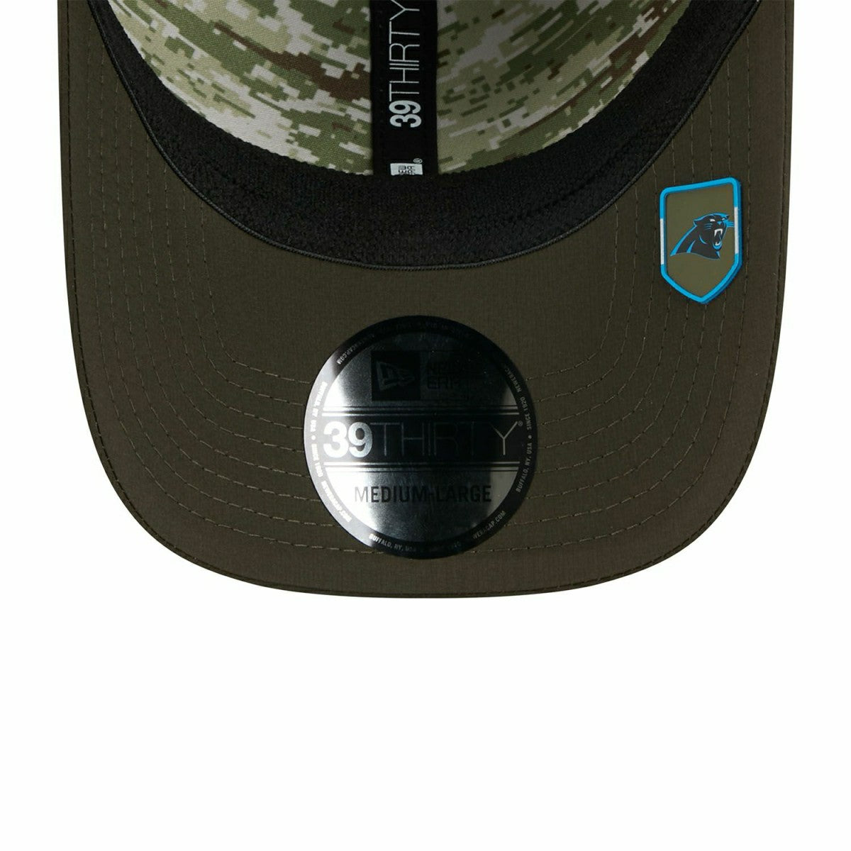 Carolina Panthers 2025 NFL Salute to Service 39THIRTY Flex Cap Olive Lifestyle