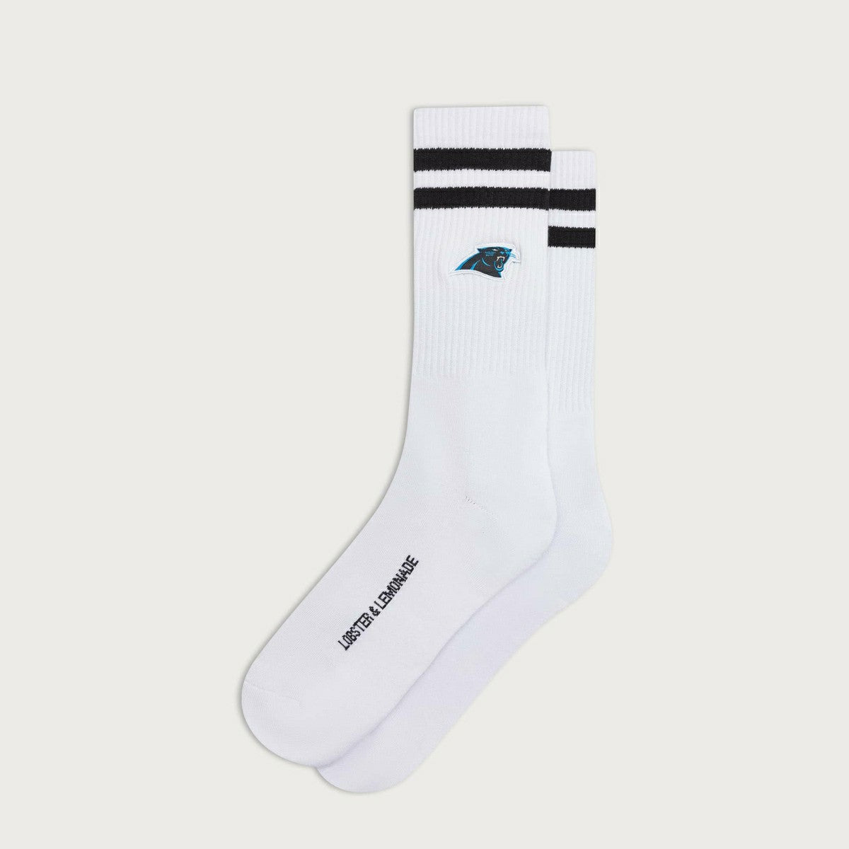 Carolina Panthers L&L '90 Classics NFL Crew Socks White Taass for sale