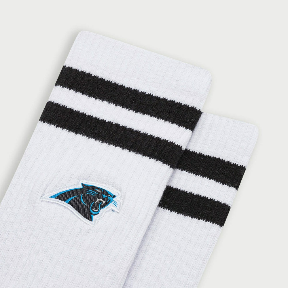 Carolina Panthers L&L '90 Classics NFL Crew Socks White Taass for sale