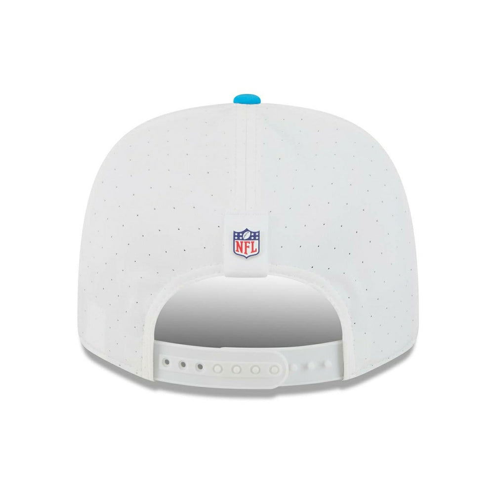 Carolina Panthers 2025 NFL Training Camp New Era  9SEVENTY Stretch-Snap Cap OTC White Lifestyle
