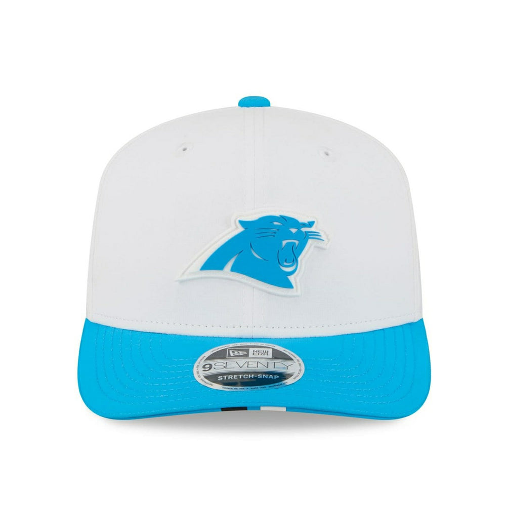 Carolina Panthers 2025 NFL Training Camp New Era  9SEVENTY Stretch-Snap Cap OTC White Lifestyle