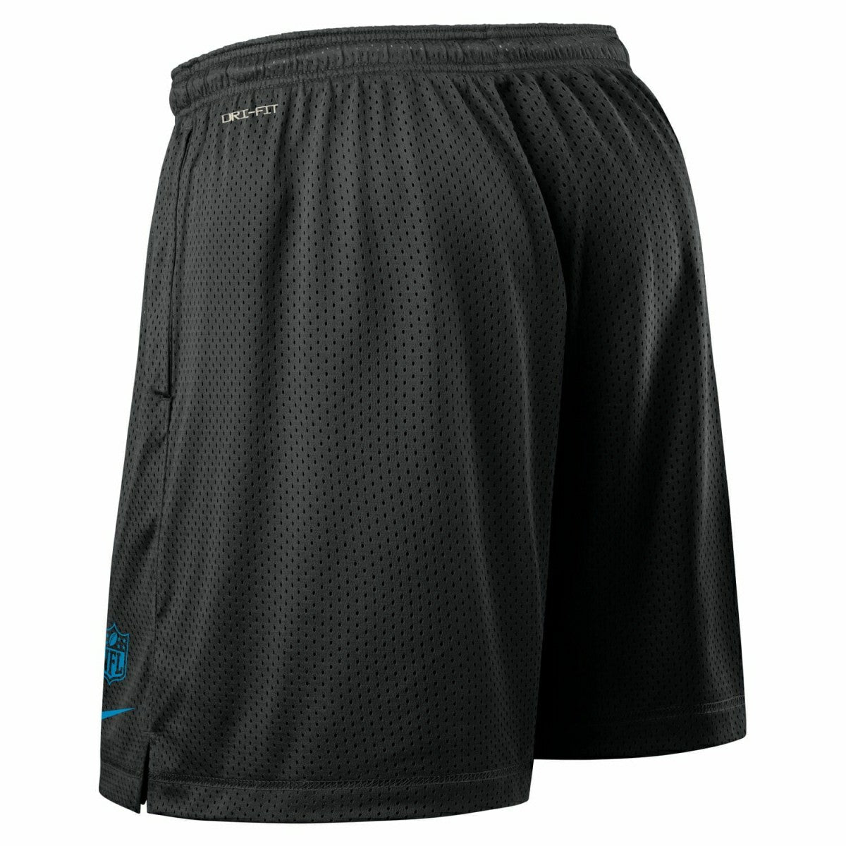 Carolina Panthers 2025 NFL Sideline Reversible Mesh Nike Dri-FIT Shorts Black Taass for sale