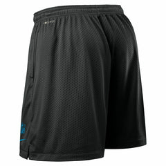 Carolina Panthers 2025 NFL Sideline Reversible Mesh Nike Dri-FIT Shorts Black Taass for sale