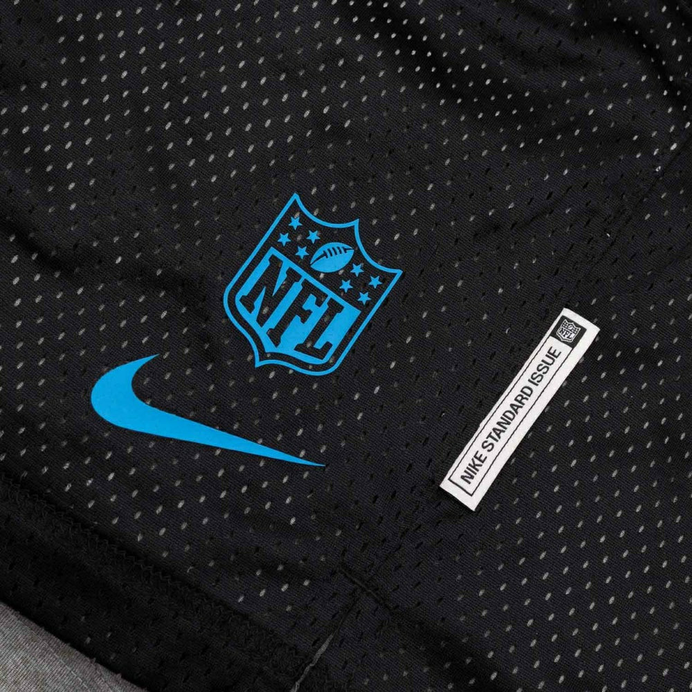 Carolina Panthers 2025 NFL Sideline Reversible Mesh Nike Dri-FIT Shorts Black Taass for sale