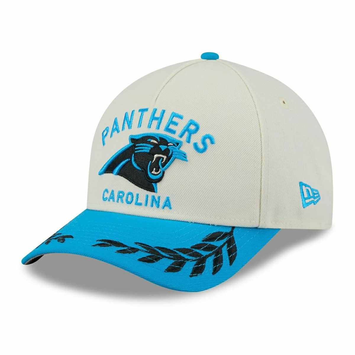 Carolina Panthers 2025 NFL Draft 9FORTY M-Crown A-Frame Snapback Cap Cream Classic