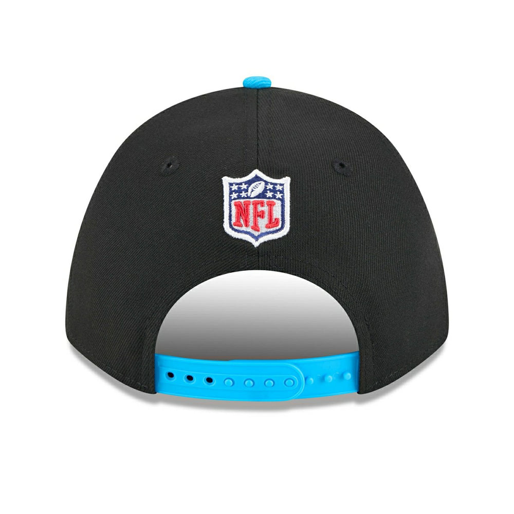 Carolina Panthers 2025 NFL Draft 9FORTY M-Crown A-Frame Snapback Cap Black Lifestyle