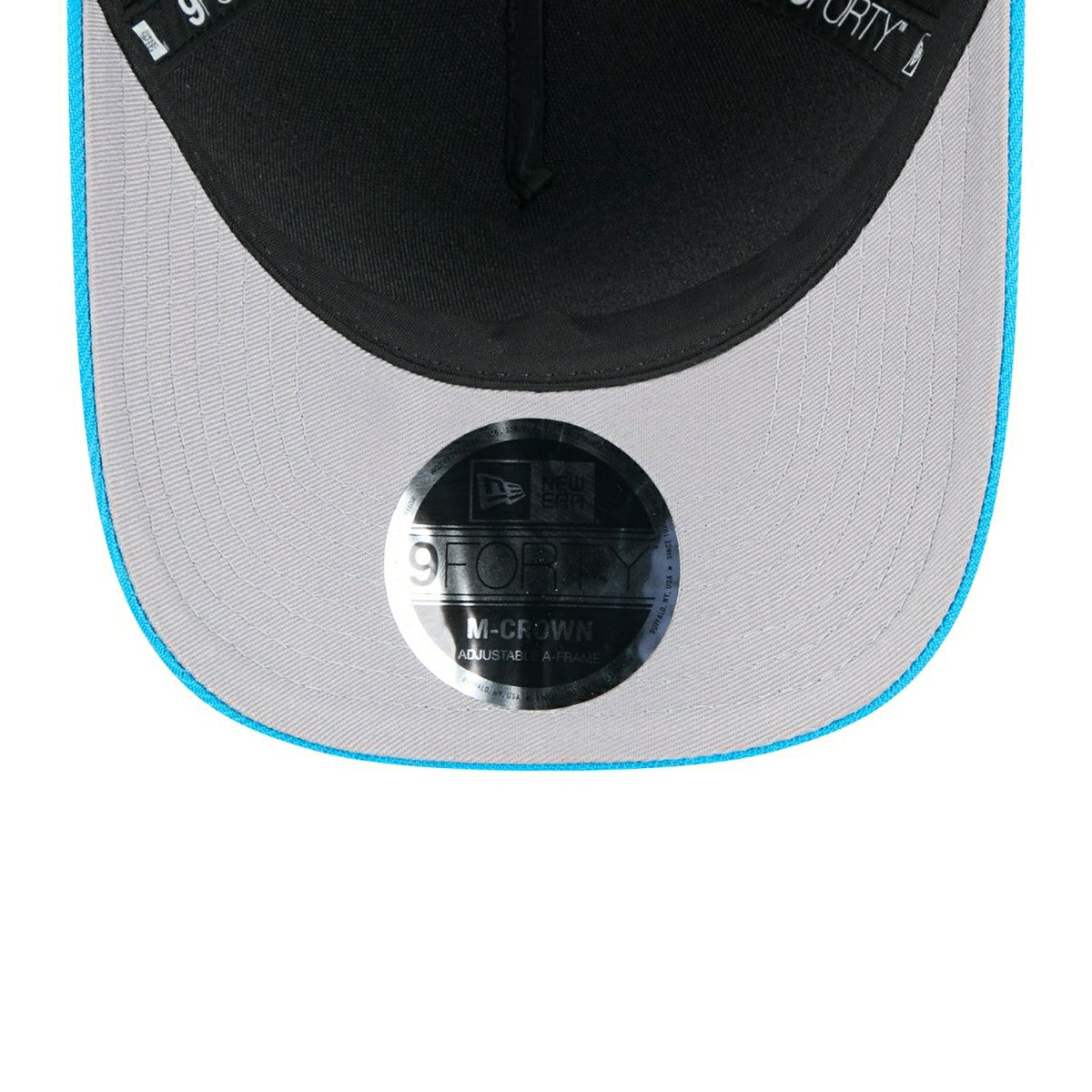Carolina Panthers 2025 NFL Draft 9FORTY M-Crown A-Frame Snapback Cap Black Lifestyle