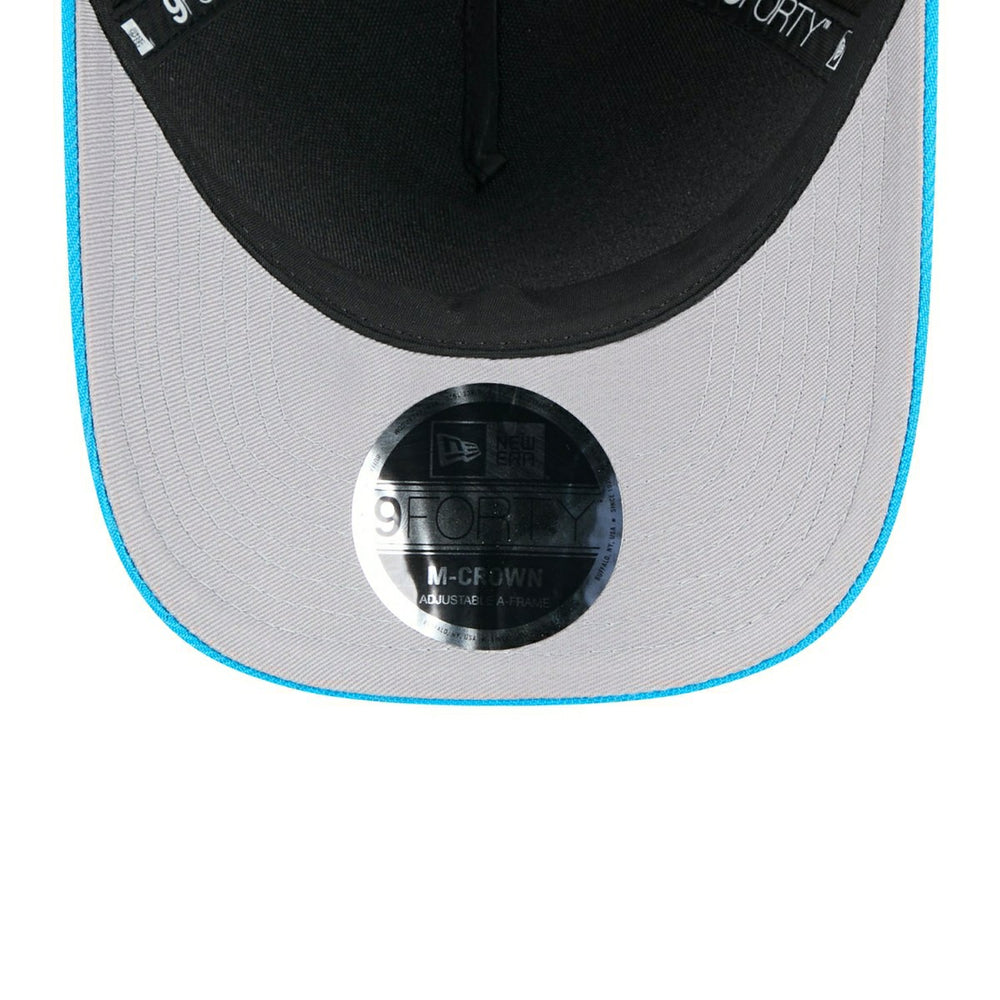 Carolina Panthers 2025 NFL Draft 9FORTY M-Crown A-Frame Snapback Cap Black Lifestyle