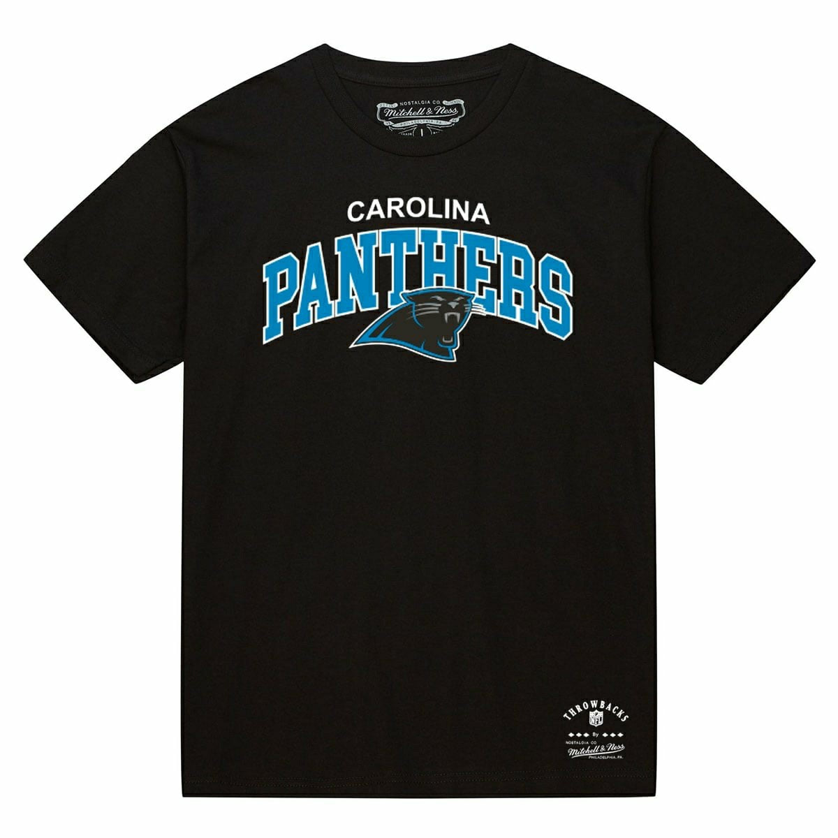 Carolina Panthers Mitchell & Ness Classic Arch NFL T-Shirt Black Taass for sale