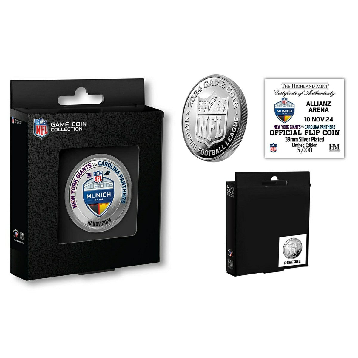 2024 NFL Munich Game Giants vs. Panthers Replica Game Coin Box Classic