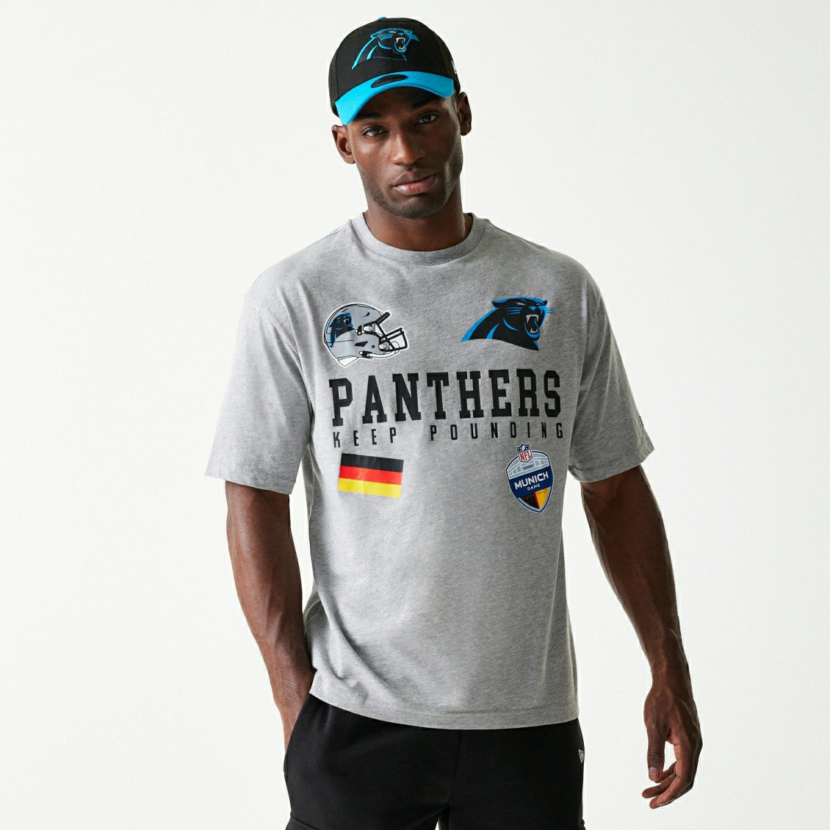 2024 NFL Munich Game Carolina Panthers Collegiate T-Shirt Gray Fashion