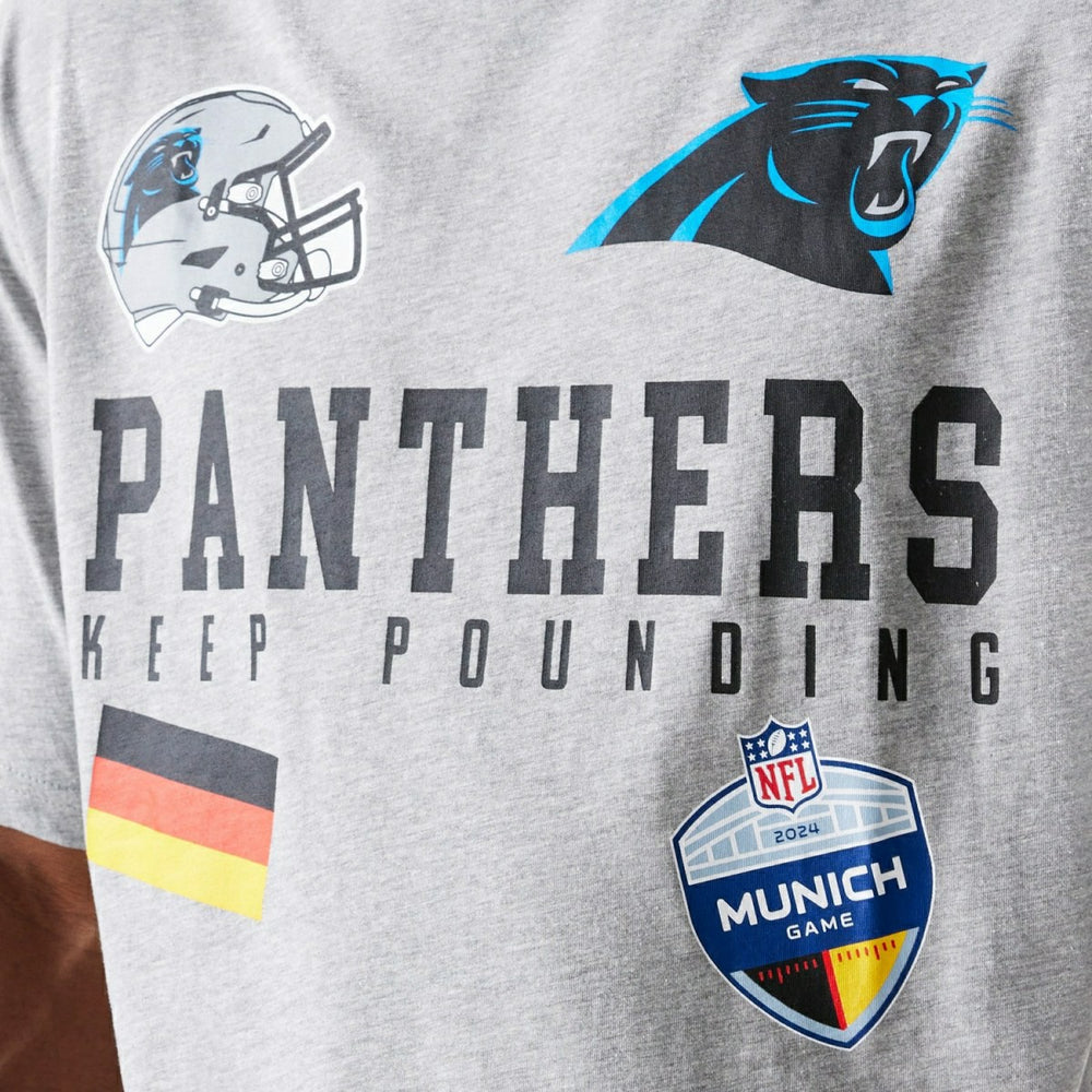 2024 NFL Munich Game Carolina Panthers Collegiate T-Shirt Gray Fashion