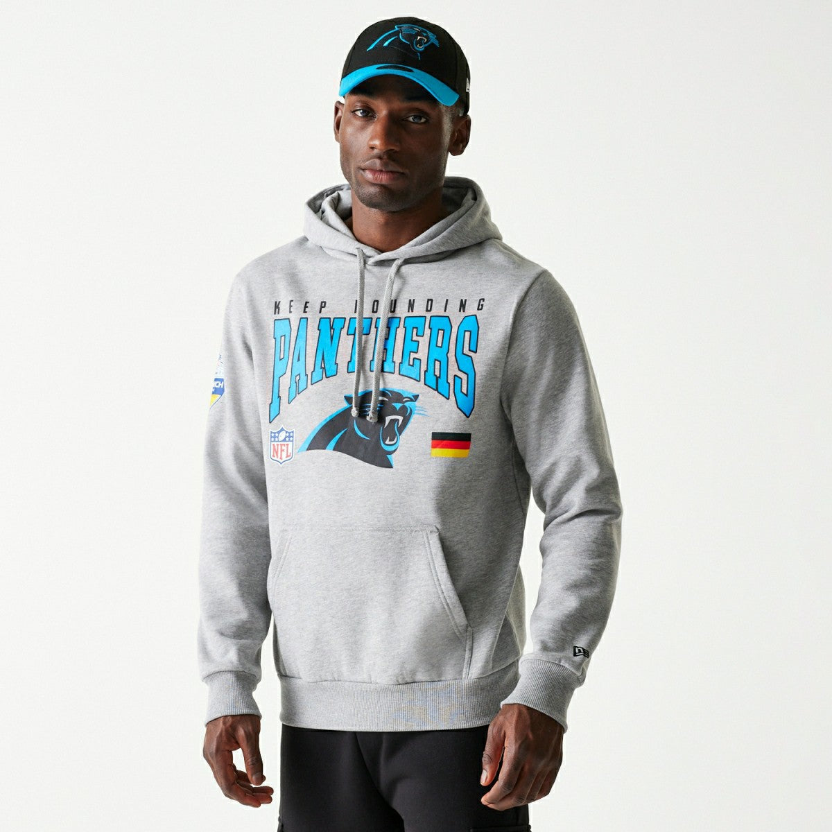 2024 NFL Munich Game Carolina Panthers Hoodie Gray Taass for sale