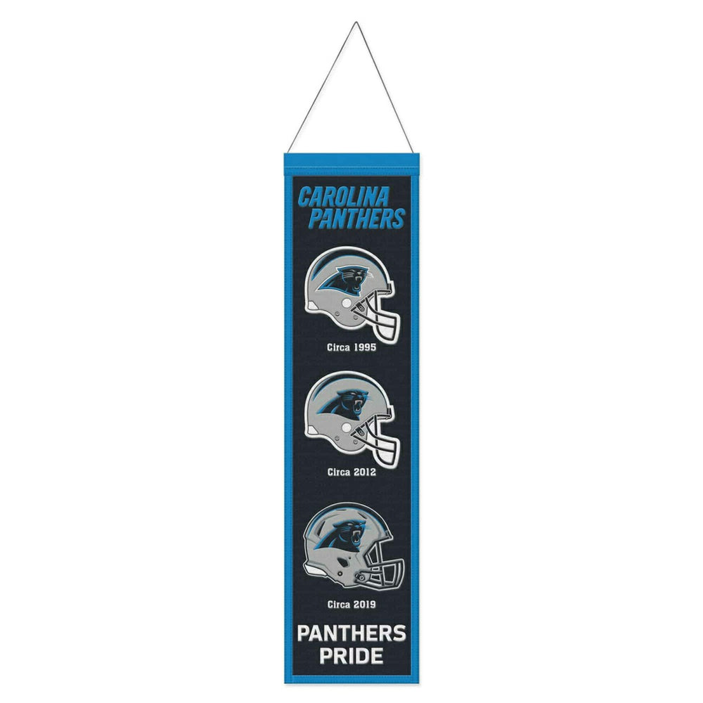 Carolina Panthers Logo Evolution NFL Wool Banner Taass US