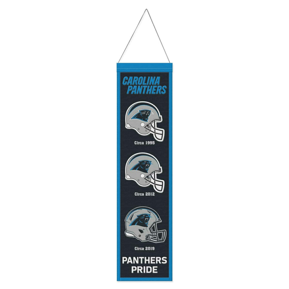 Carolina Panthers Logo Evolution NFL Wool Banner Taass US