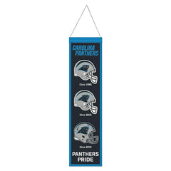 Carolina Panthers Logo Evolution NFL Wool Banner Taass US