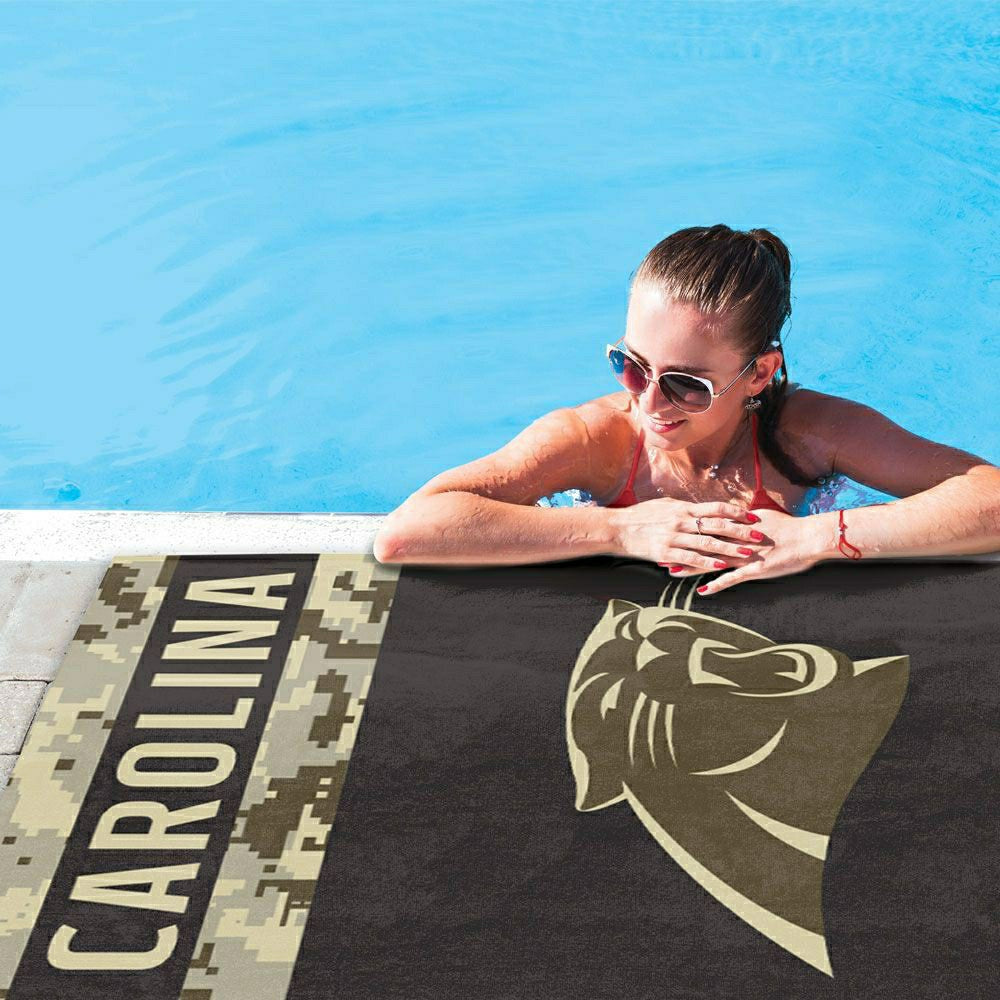 Carolina Panthers Camo Spectra NFL Beach Towel Fashion