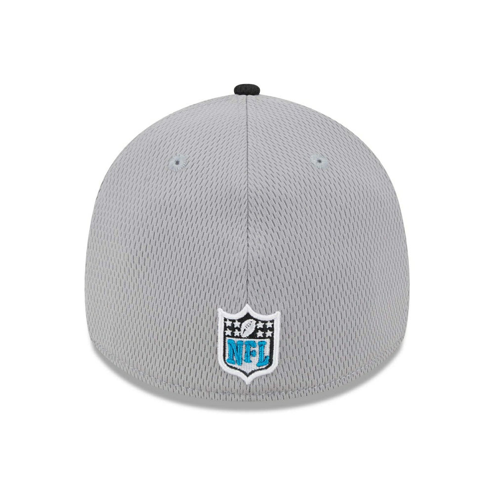 Carolina Panthers Colorway 2023 NFL Sideline New Era 39THIRTY Flex Cap Gray Lifestyle