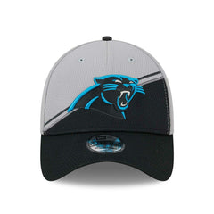 Carolina Panthers Colorway 2023 NFL Sideline New Era 39THIRTY Flex Cap Gray Lifestyle