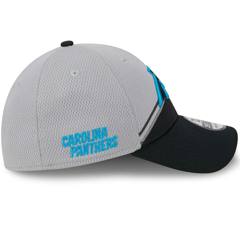 Carolina Panthers Colorway 2023 NFL Sideline New Era 39THIRTY Flex Cap Gray Lifestyle