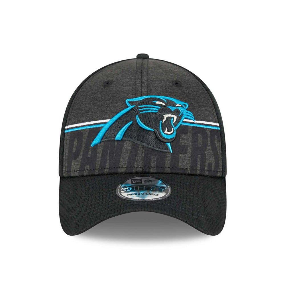 Carolina Panthers 2023 NFL Training Camp New Era 39THIRTY Flex Cap Black Taass for sale