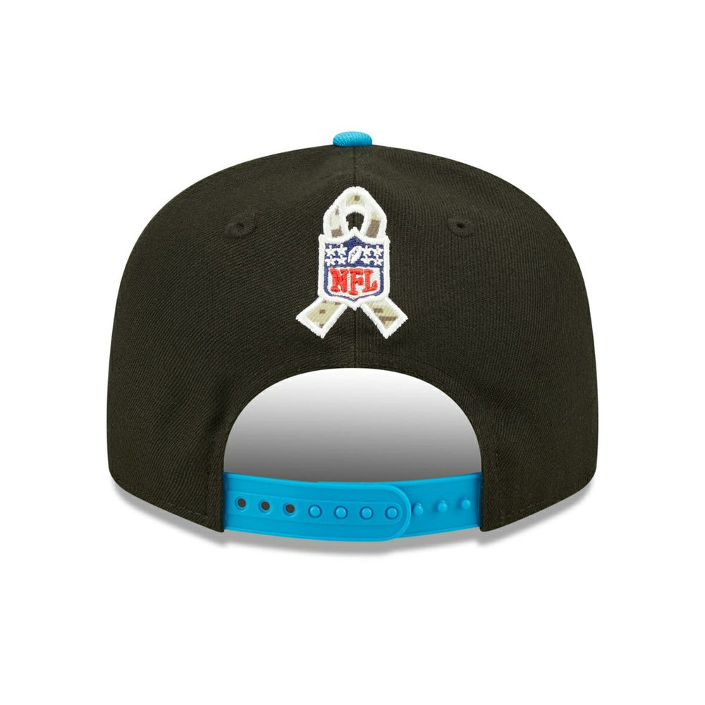 Carolina Panthers 2022 NFL On-Field Salute to Service New Era 9FIFTY Snapback Cap Lifestyle