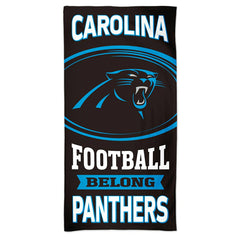 Carolina Panthers Slogan WinCraft NFL Beach Towel Taass US