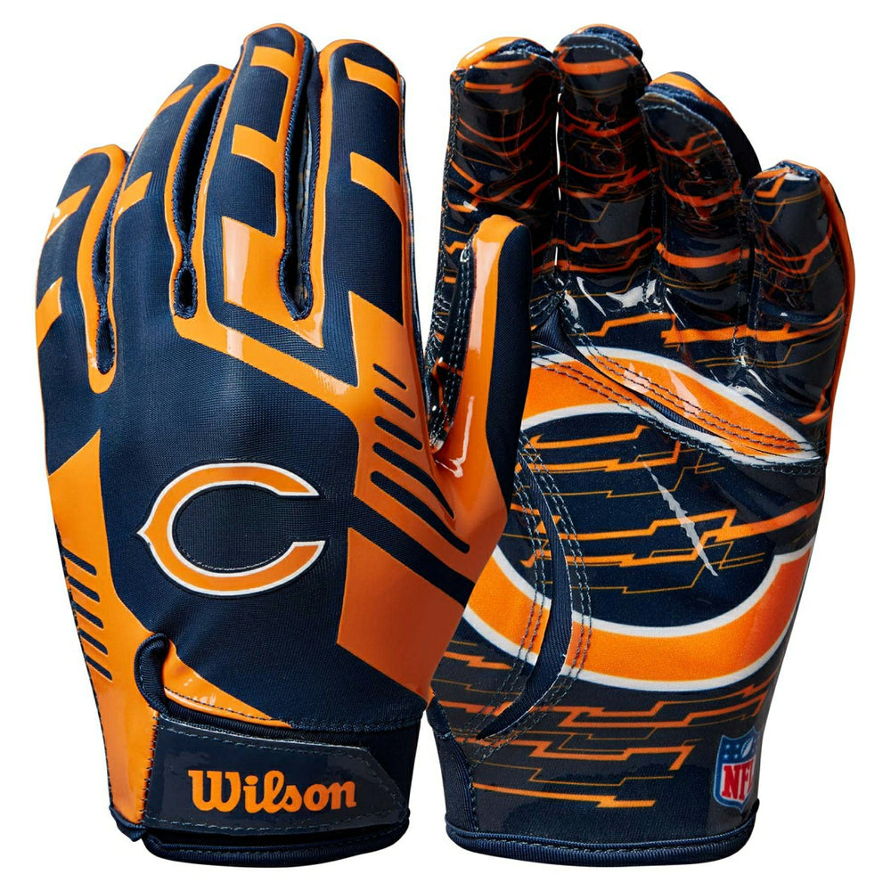 Chicago Bears Wilson Stretch-Fit NFL Receivers Gloves Taass sale
