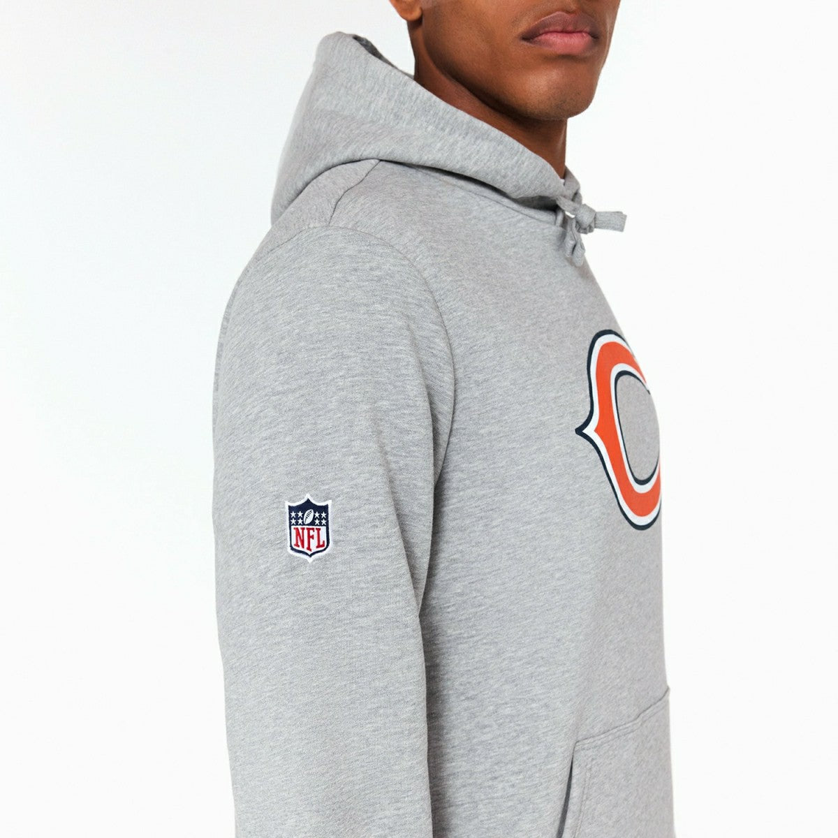Chicago Bears Logo Hoodie New Era NFL Sweatshirt Grey Fashion