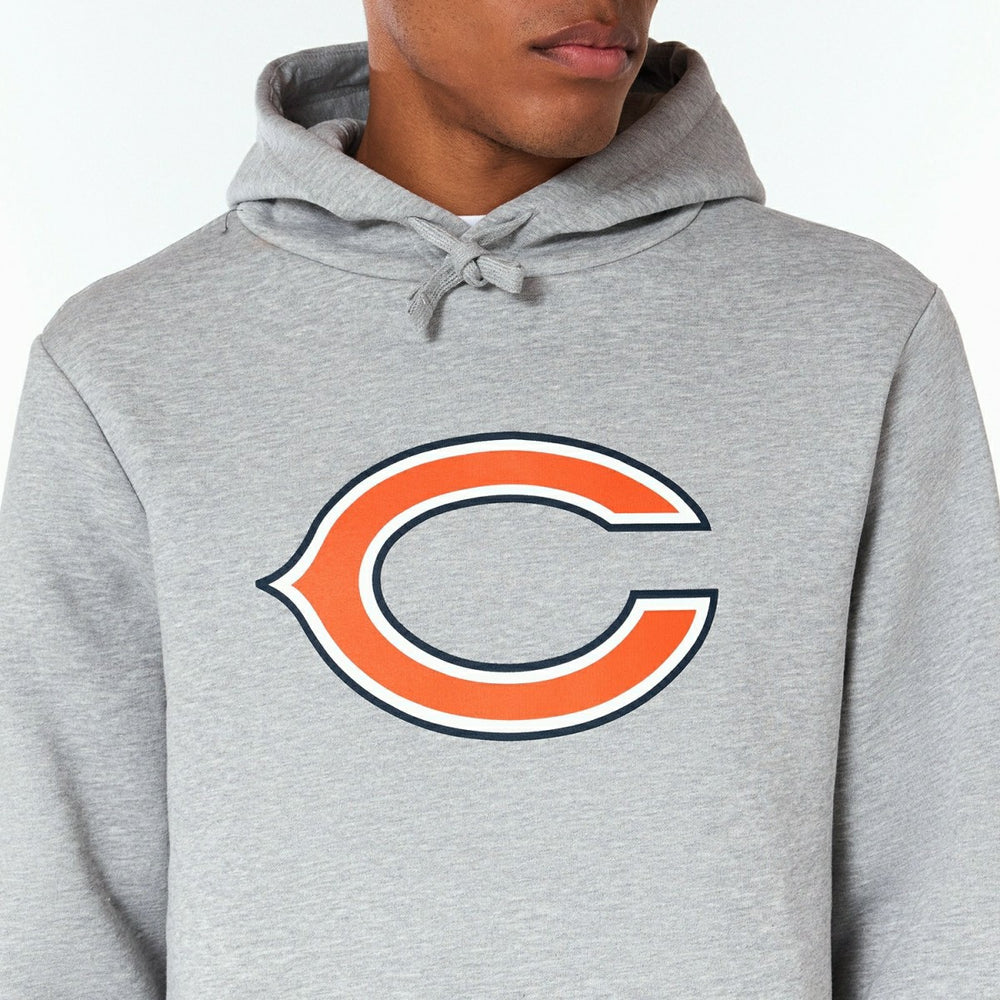 Chicago Bears Logo Hoodie New Era NFL Sweatshirt Grey Fashion