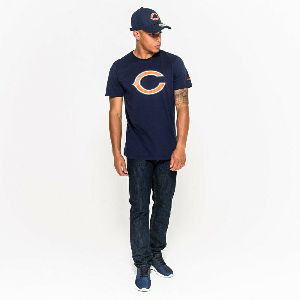 Chicago Bears Team Logo New Era NFL T-Shirt Navy Lifestyle