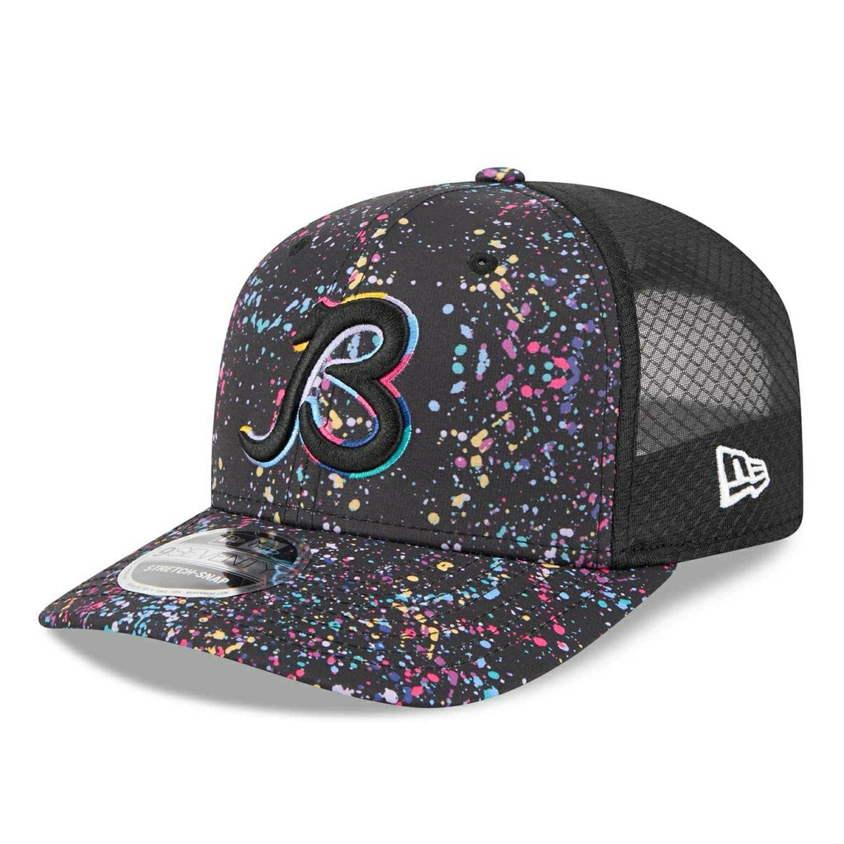 Chicago Bears "B" 2025 NFL Crucial Catch 9SEVENTY Stretch-Snap Trucker Cap Taass sale