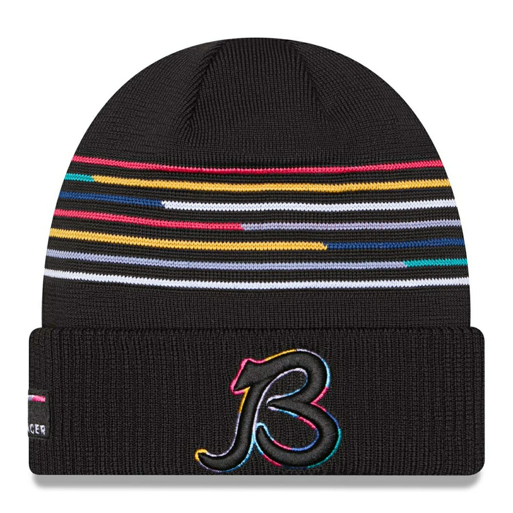 Chicago Bears "B" 2025 NFL Crucial Catch New Era Knit Hat Taass for sale