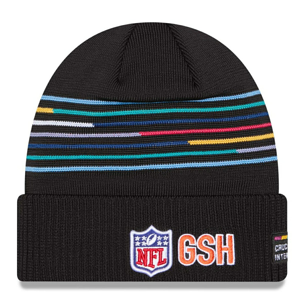Chicago Bears "B" 2025 NFL Crucial Catch New Era Knit Hat Taass for sale