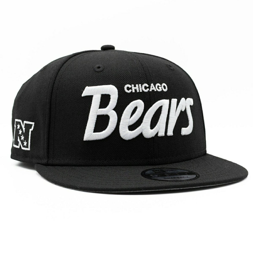 Chicago Bears Script New Era 9FIFTY NFL Snapback Cap Black Fashion
