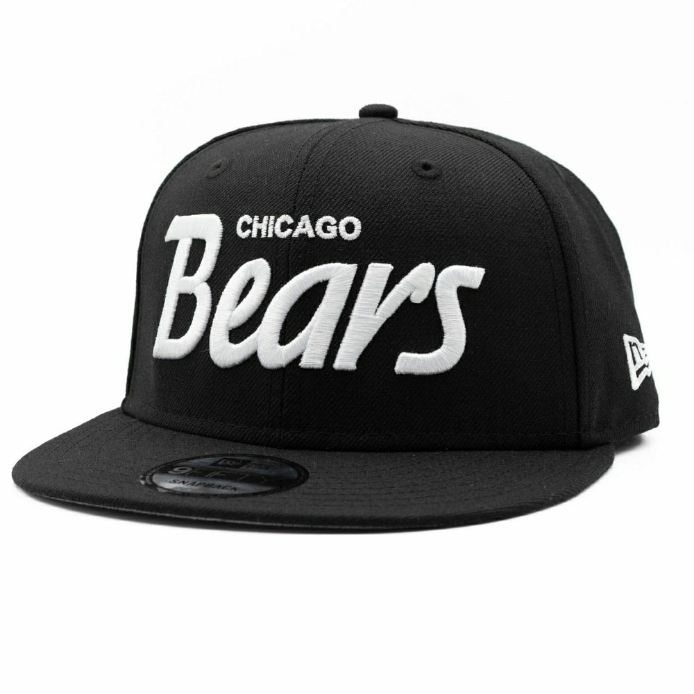 Chicago Bears Script New Era 9FIFTY NFL Snapback Cap Black Fashion