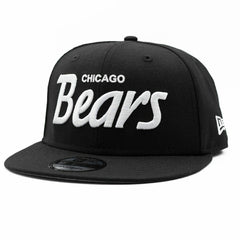 Chicago Bears Script New Era 9FIFTY NFL Snapback Cap Black Fashion