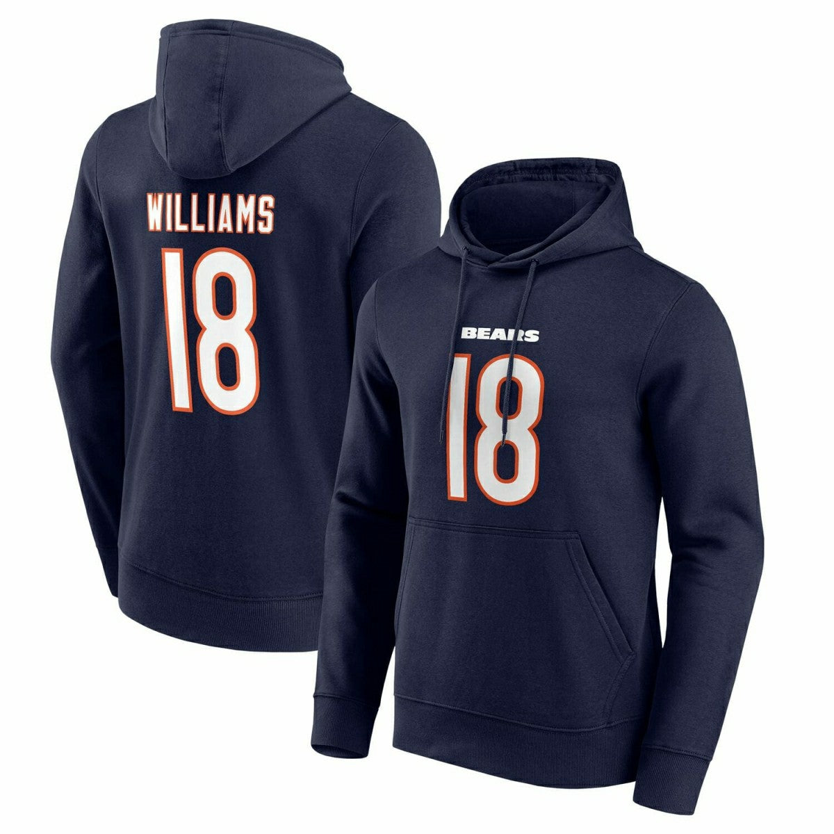Caleb Williams #18 Chicago Bears Player NFL Hoodie Navy Fashion