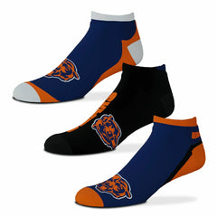 Chicago Bears No Show NFL Socks 3-Pack Lifestyle
