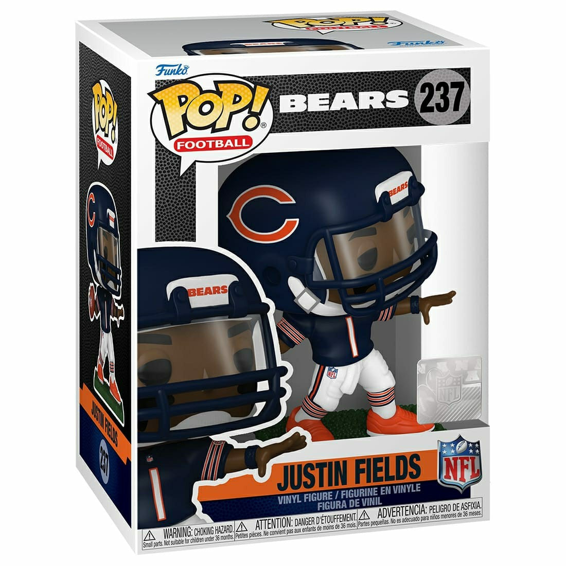 Funko POP! #237 Justin Fields Chicago Bears Vinyl NFL Figure Taass sale