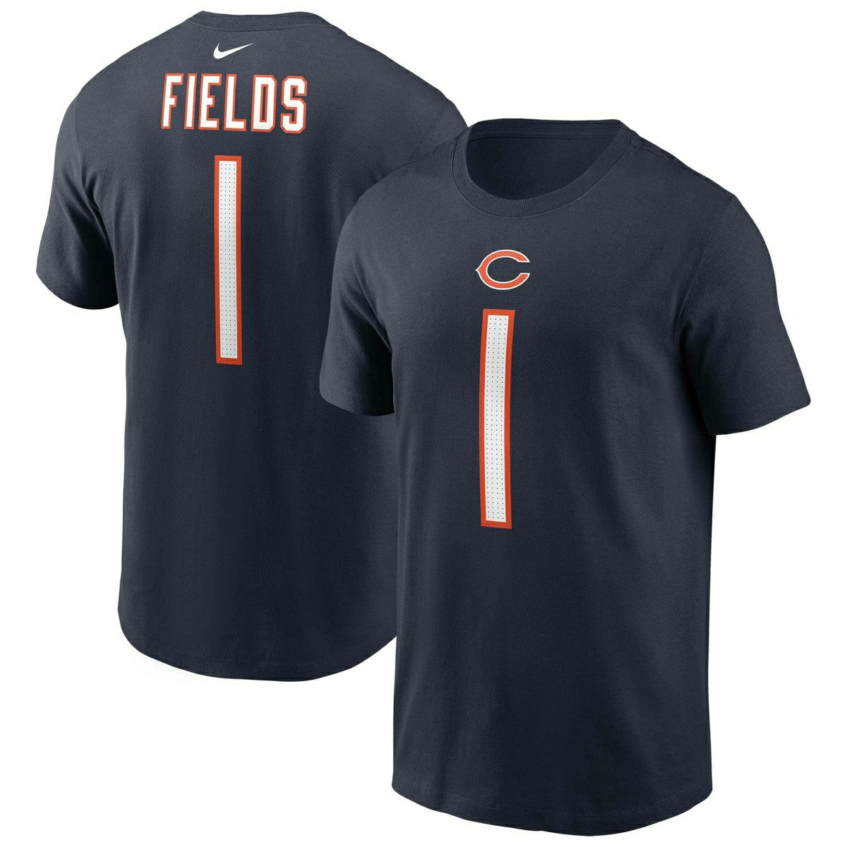 Justin Fields #1 Chicago Bears Nike Player NFL T-Shirt Navy Taass sale