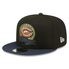 Chicago Bears 2022 NFL On-Field Salute to Service New Era 9FIFTY Snapback Cap Lifestyle