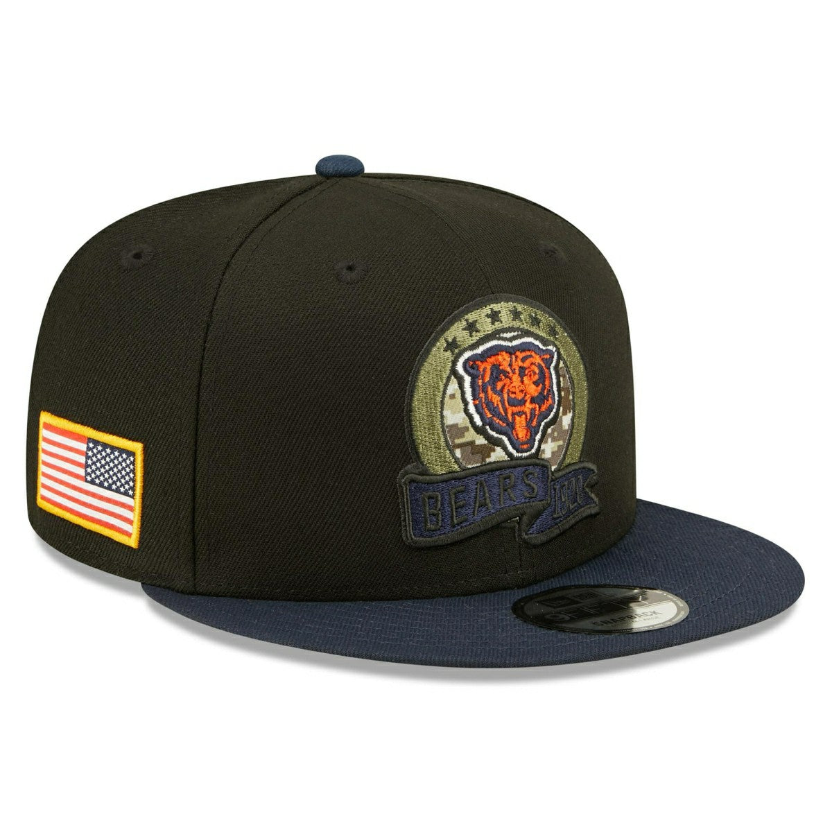 Chicago Bears 2022 NFL On-Field Salute to Service New Era 9FIFTY Snapback Cap Taass sale