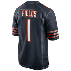 Justin Fields #1 Chicago Bears Nike Game NFL Football Jersey Navy Taass US