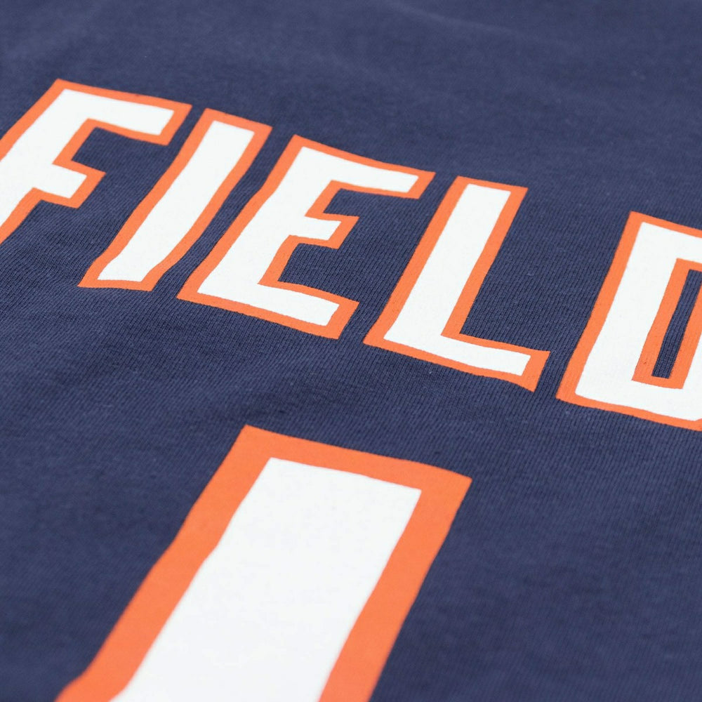 Justin Fields #1 Chicago Bears Iconic Player NFL T-Shirt Navy Classic
