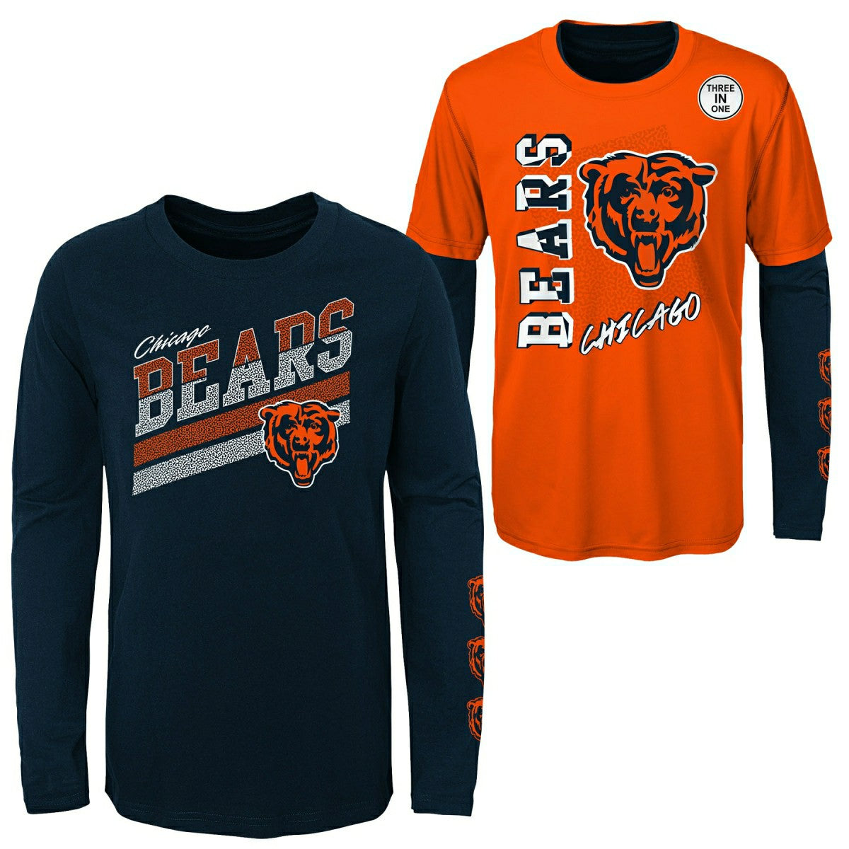 Chicago Bears NFL Football 3-in-1 Combo Shirt Set (YOUTH) Taass for sale