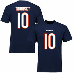 Mitch Trubisky #10 Chicago Bears Player Script NFL T-Shirt Taass sale